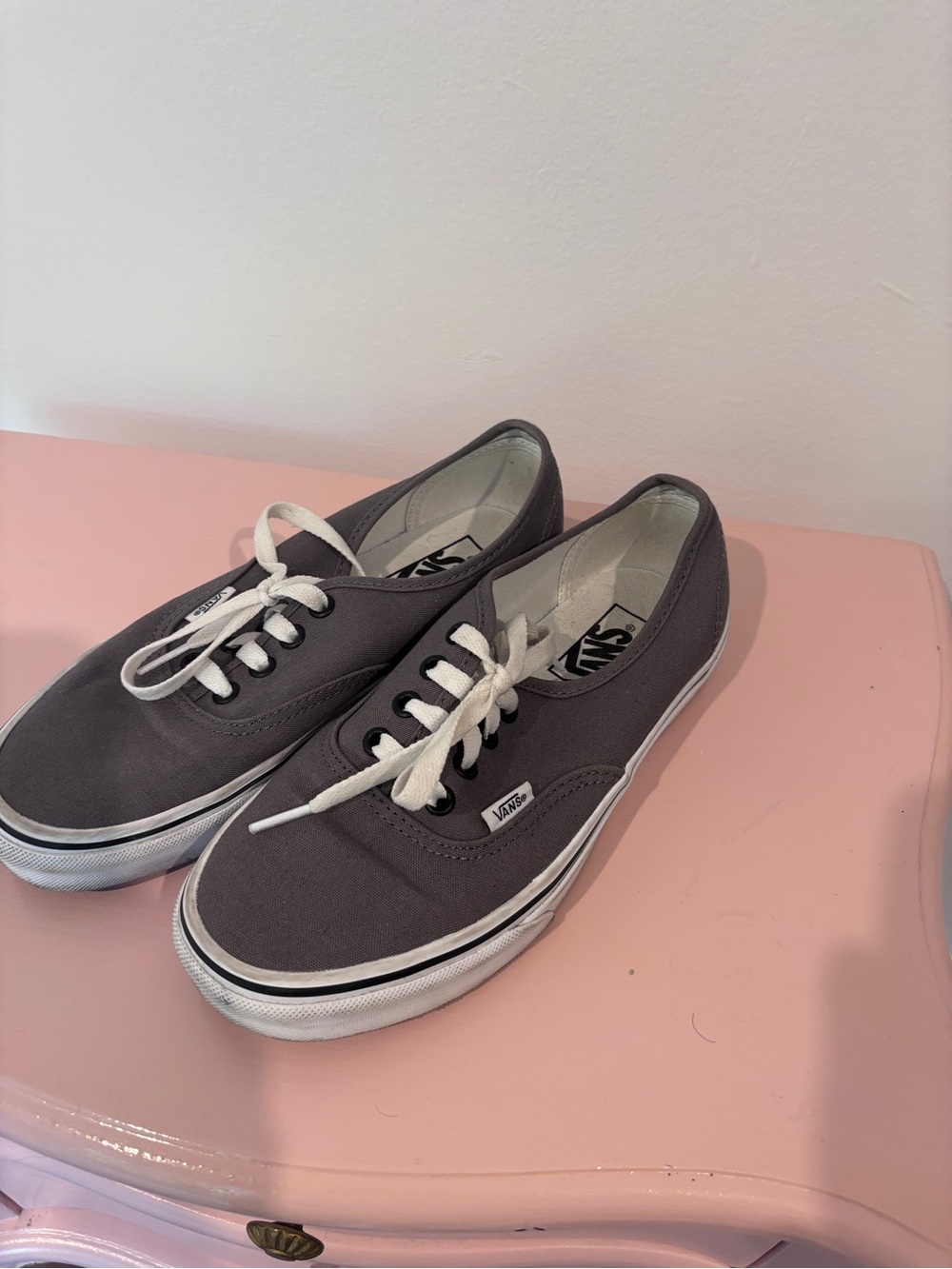 Vans Low-Top Canvas Sneakers in Charcoal